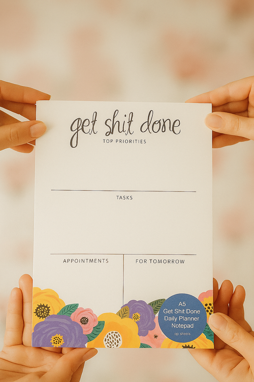 A5 Daily Planner Notepad – Get Shit Done