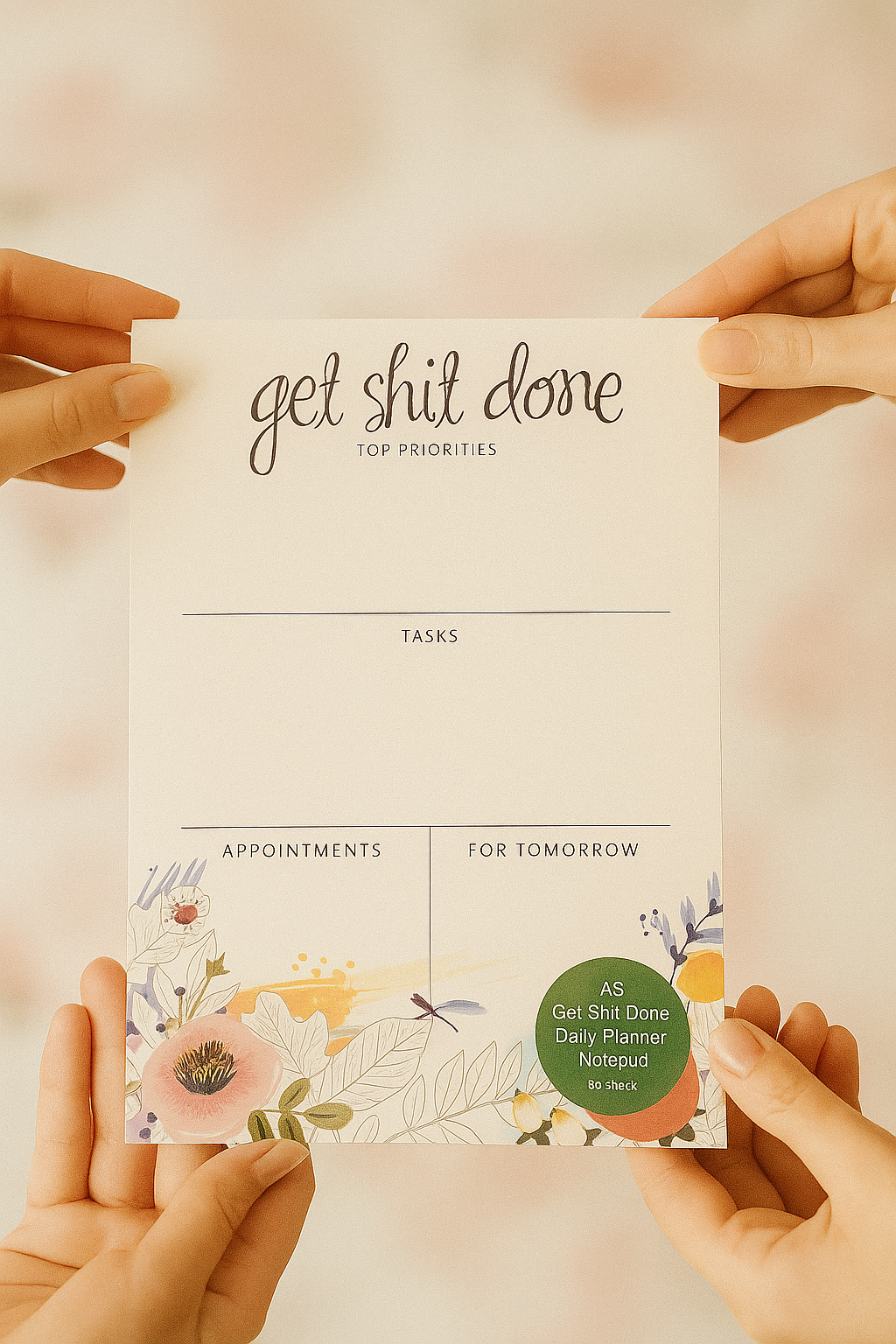 A5 Daily Planner Notepad – Get Shit Done