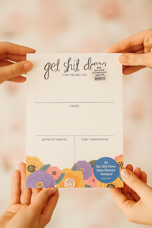 A5 Daily Planner Notepad – Get Shit Done
