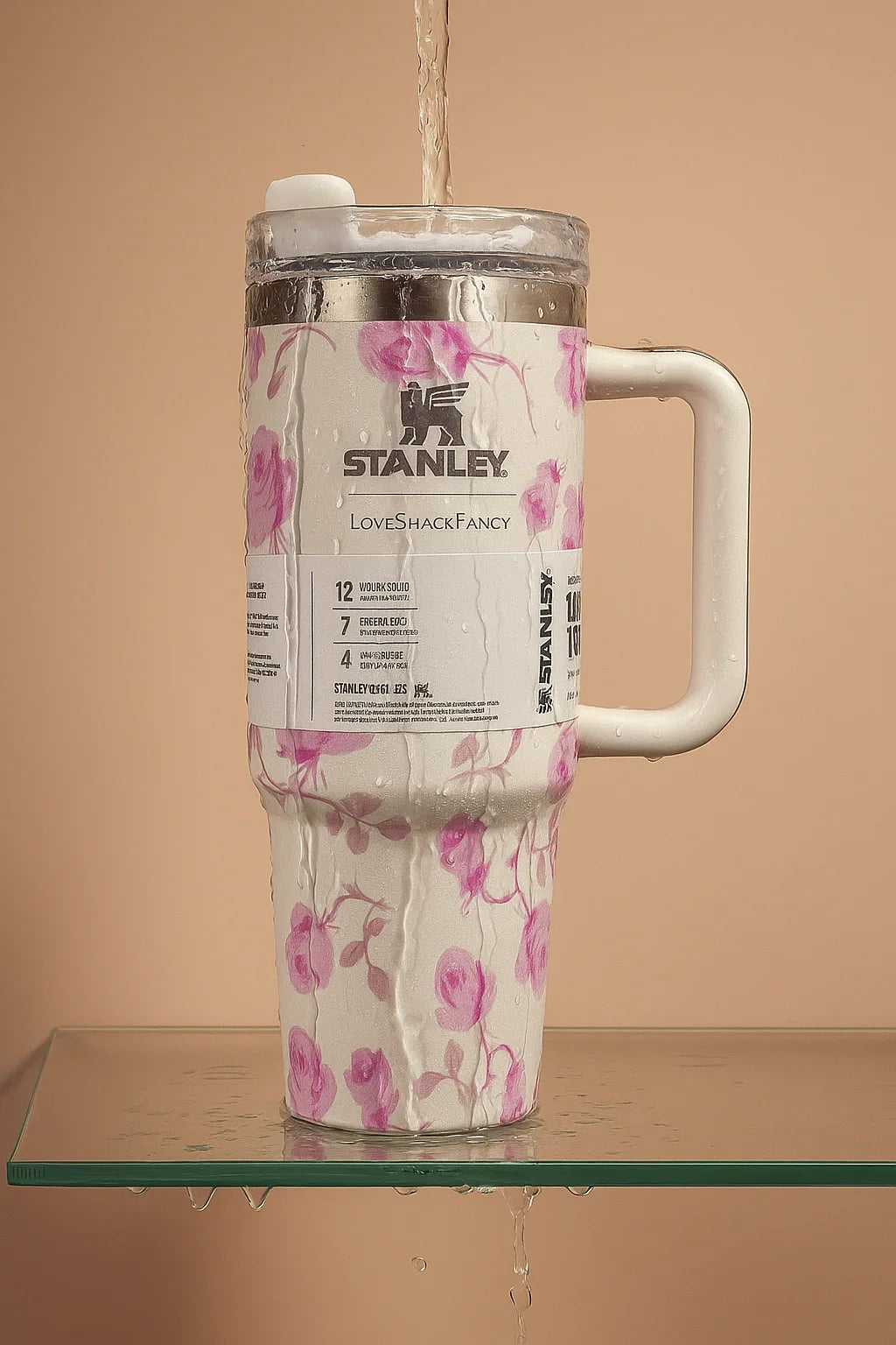 Stanley x LoveShackFancy Quencher H2.0 FlowState™ Tumbler – 40 oz | Rose Bloom Edition