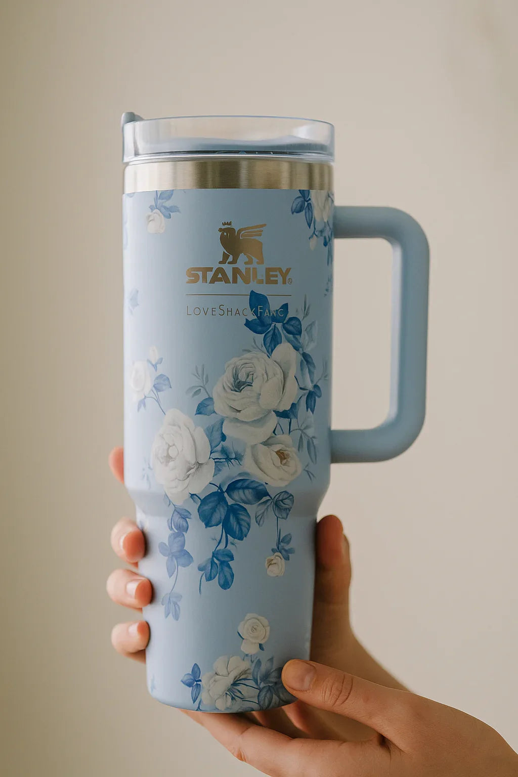 Stanley x LoveShackFancy Quencher H2.0 FlowState™ Tumbler – 40 oz | Blue Garden Edition