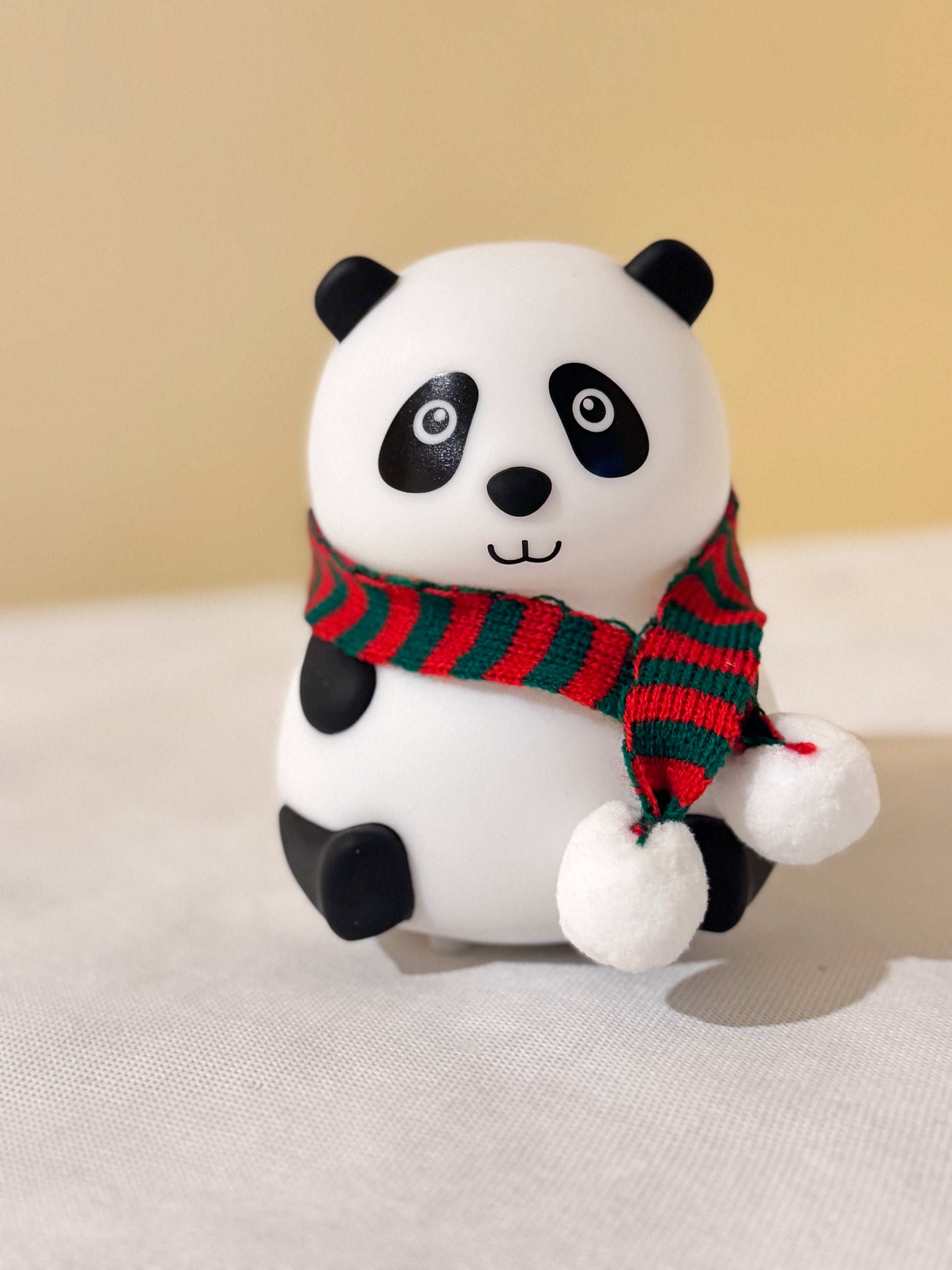 Kawaii Panda Color Changing Night Light – Tap to Glow | Soft Silicone LED Lamp