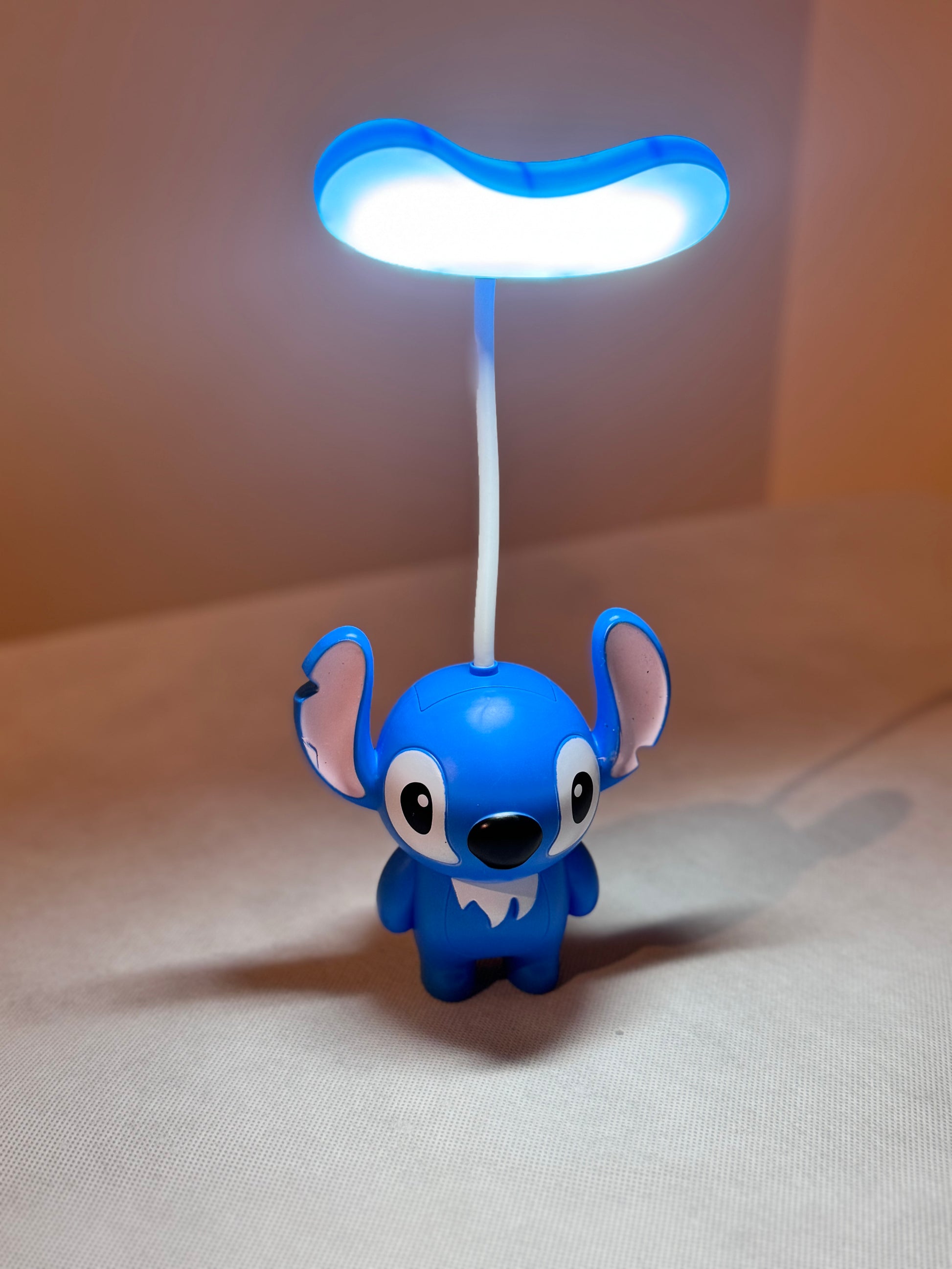 Cute Blue Stitch LED Desk Lamp – Standing Cartoon Character Night Light