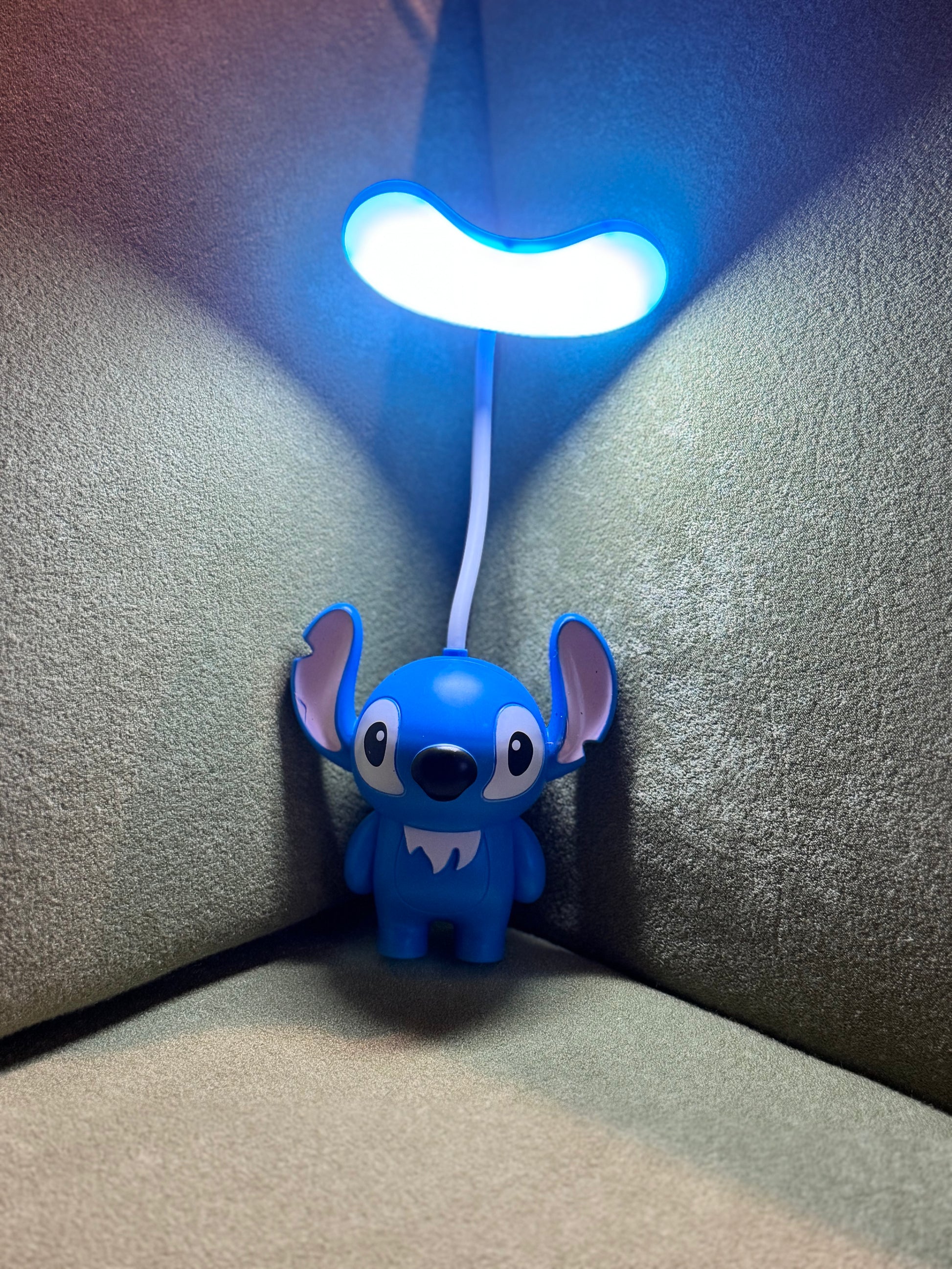 Cute Blue Stitch LED Desk Lamp – Standing Cartoon Character Night Light
