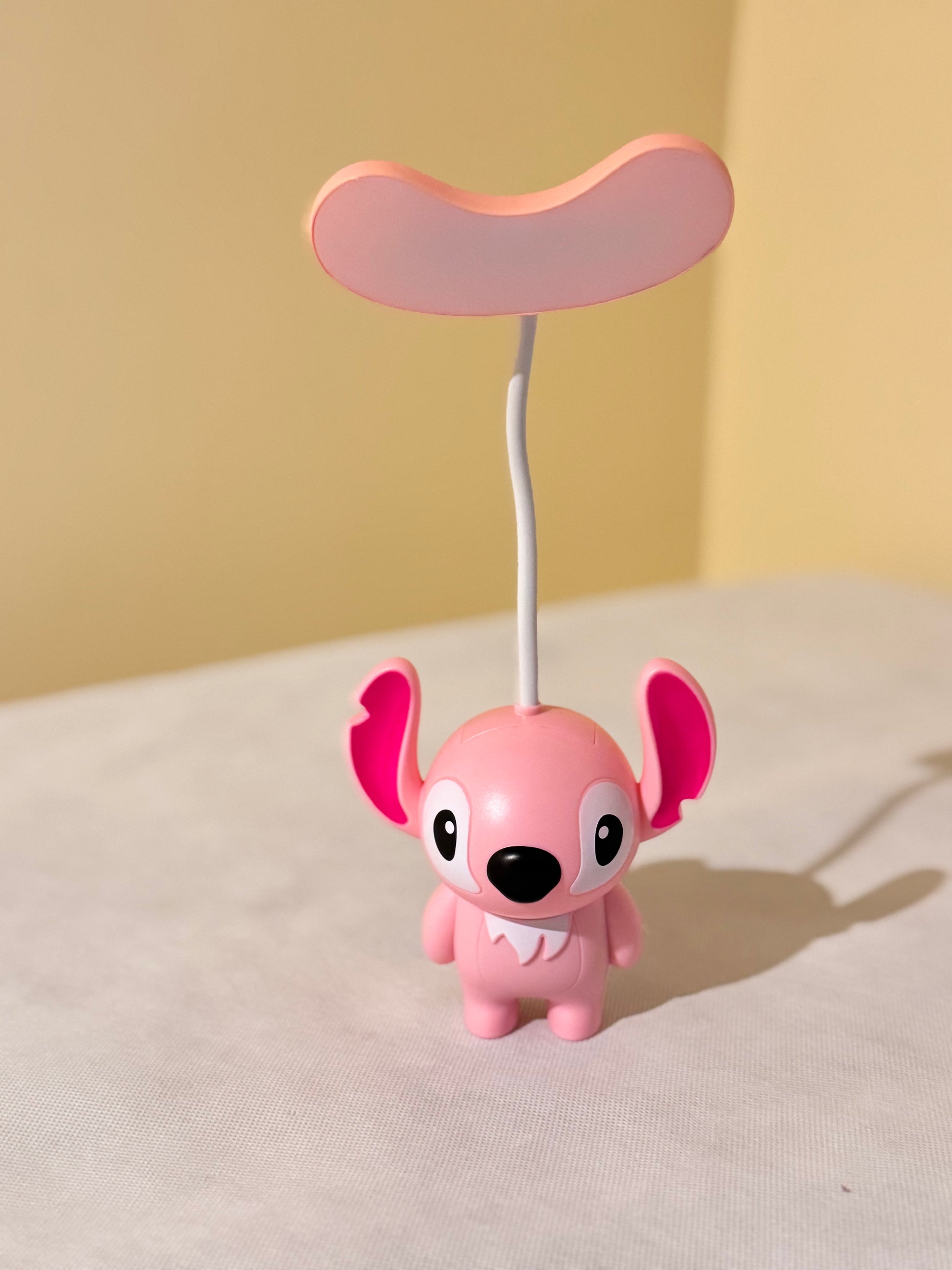 Cute Pink Stitch LED Desk Lamp – Standing Cartoon Character Night Light