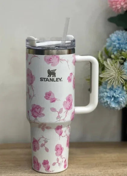 Stanley x LoveShackFancy Quencher H2.0 FlowState™ Tumbler – 40 oz | Rose Bloom Edition