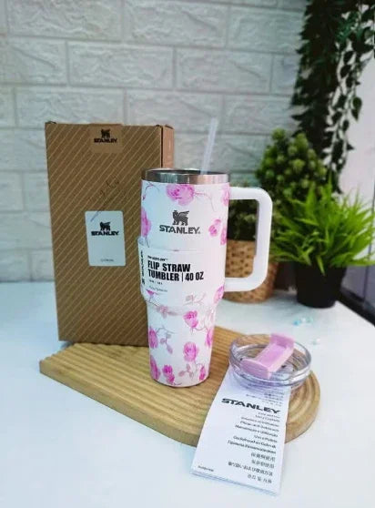Stanley x LoveShackFancy Quencher H2.0 FlowState™ Tumbler – 40 oz | Rose Bloom Edition