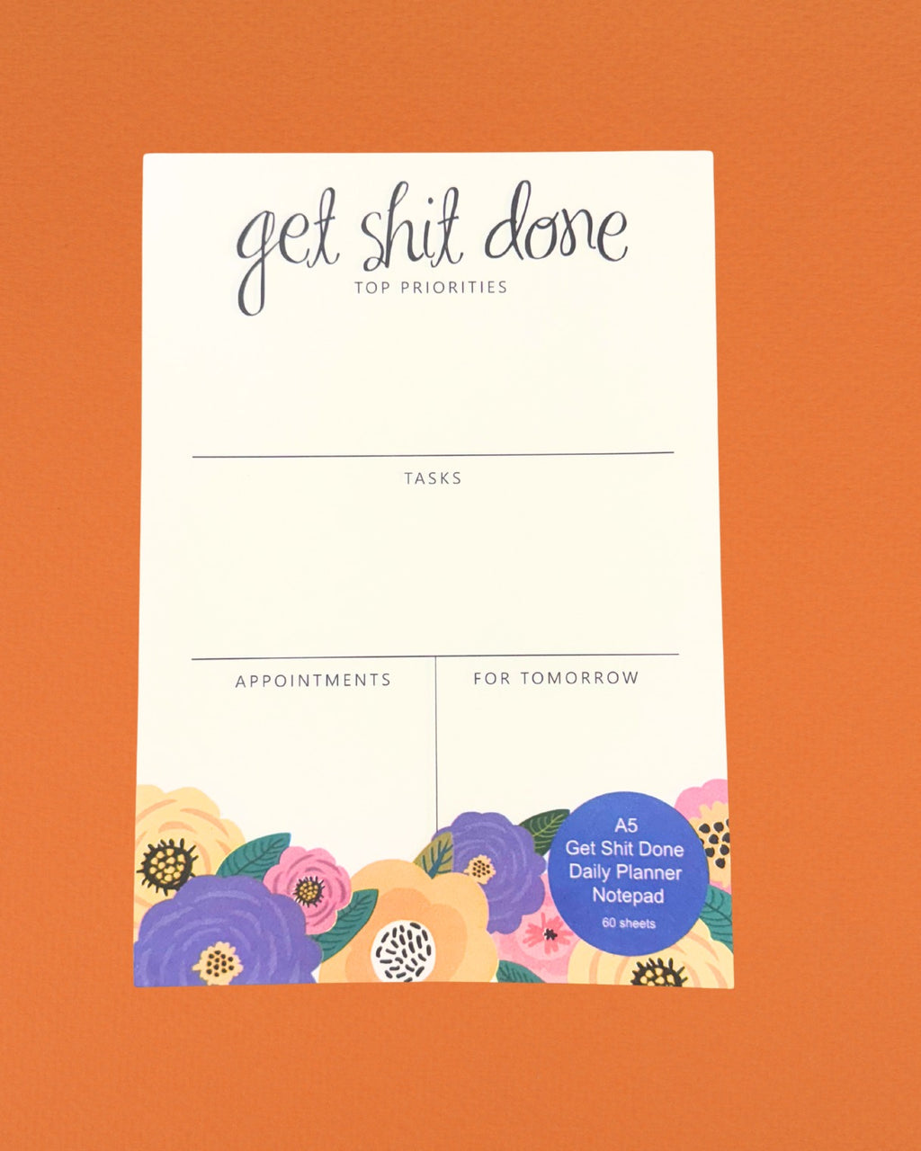 A5 Daily Planner Notepad – Get Shit Done