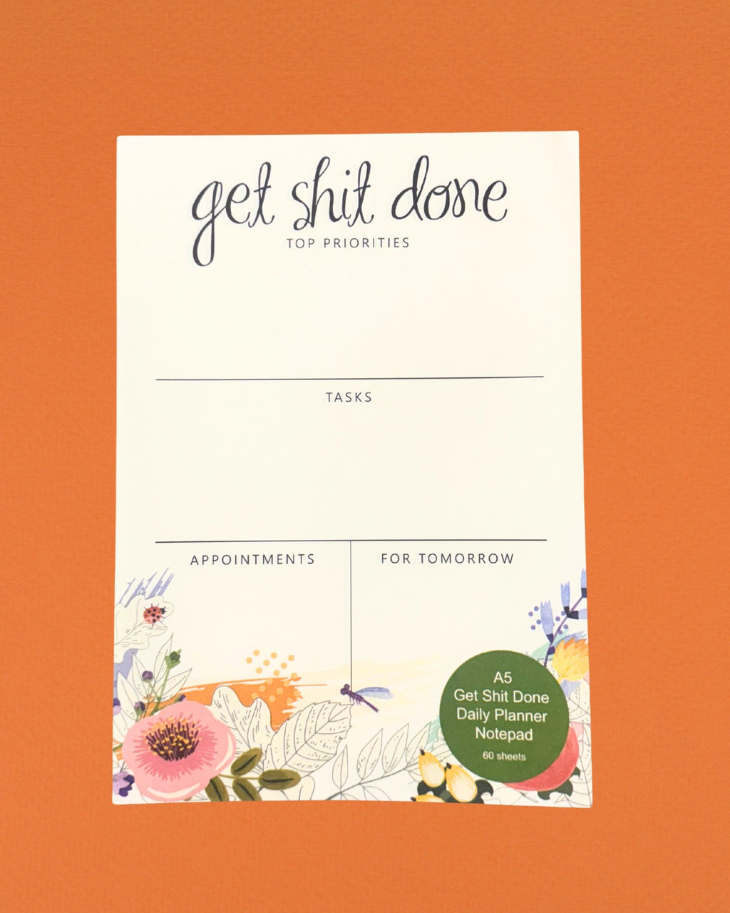 A5 Daily Planner Notepad – Get Shit Done