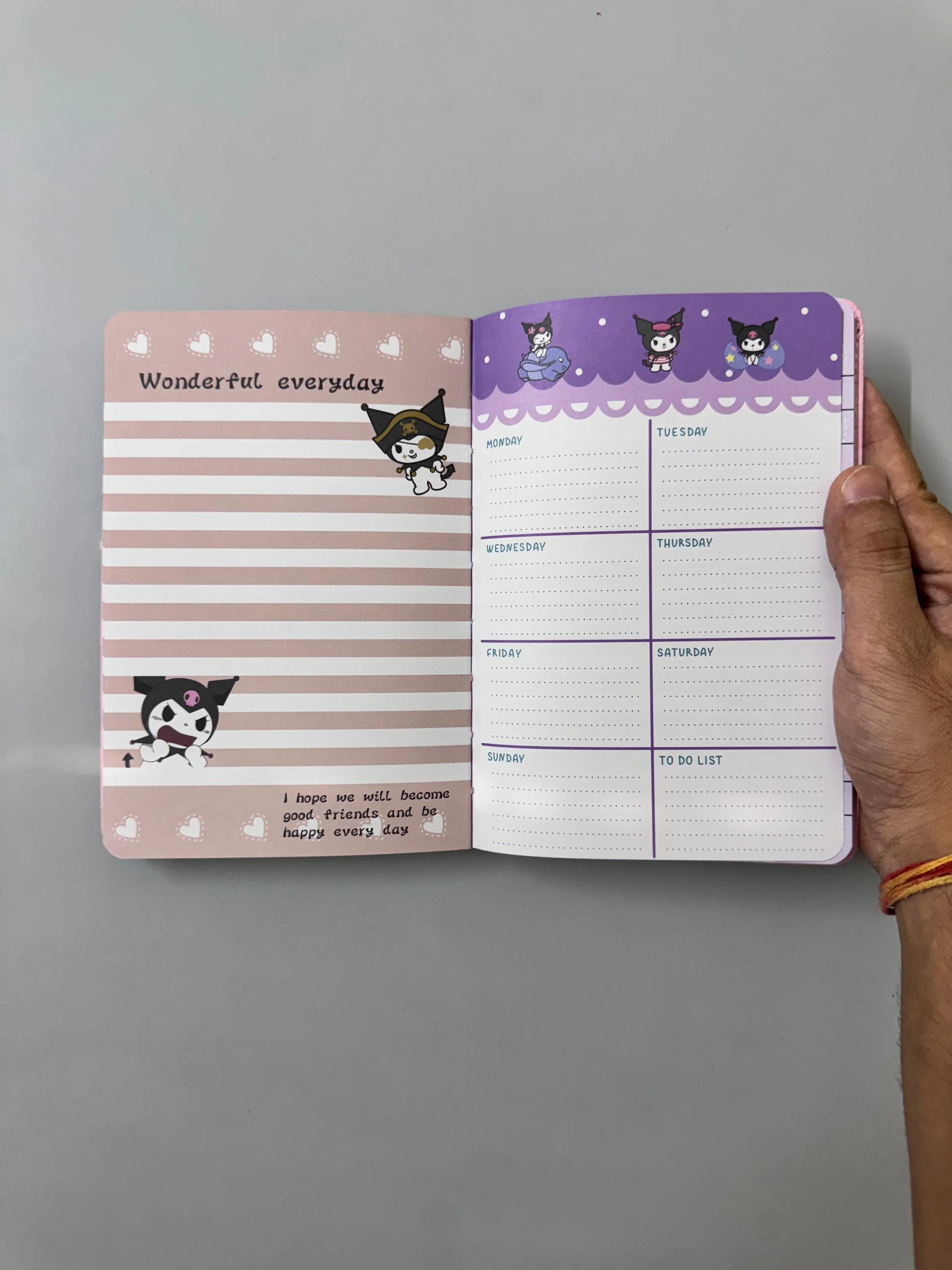 Kuromi Notebook A5 – Kawaii Pink Journal