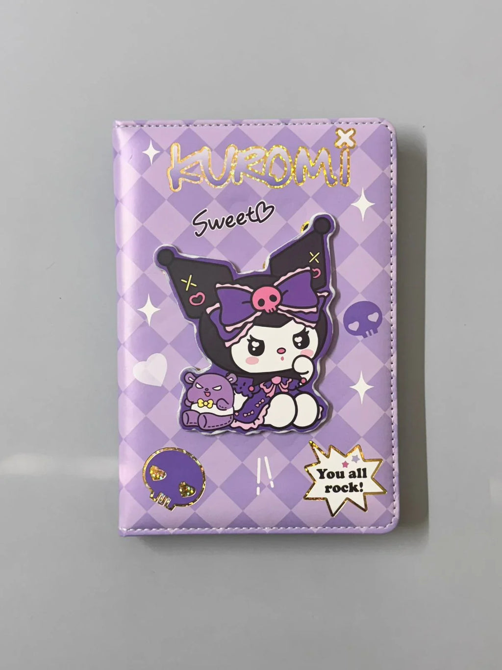 Kuromi Sweet Notebook A5 – Purple Kawaii Hardcover Journal | Cute Gothic Stationery for Daily Use & Gifts