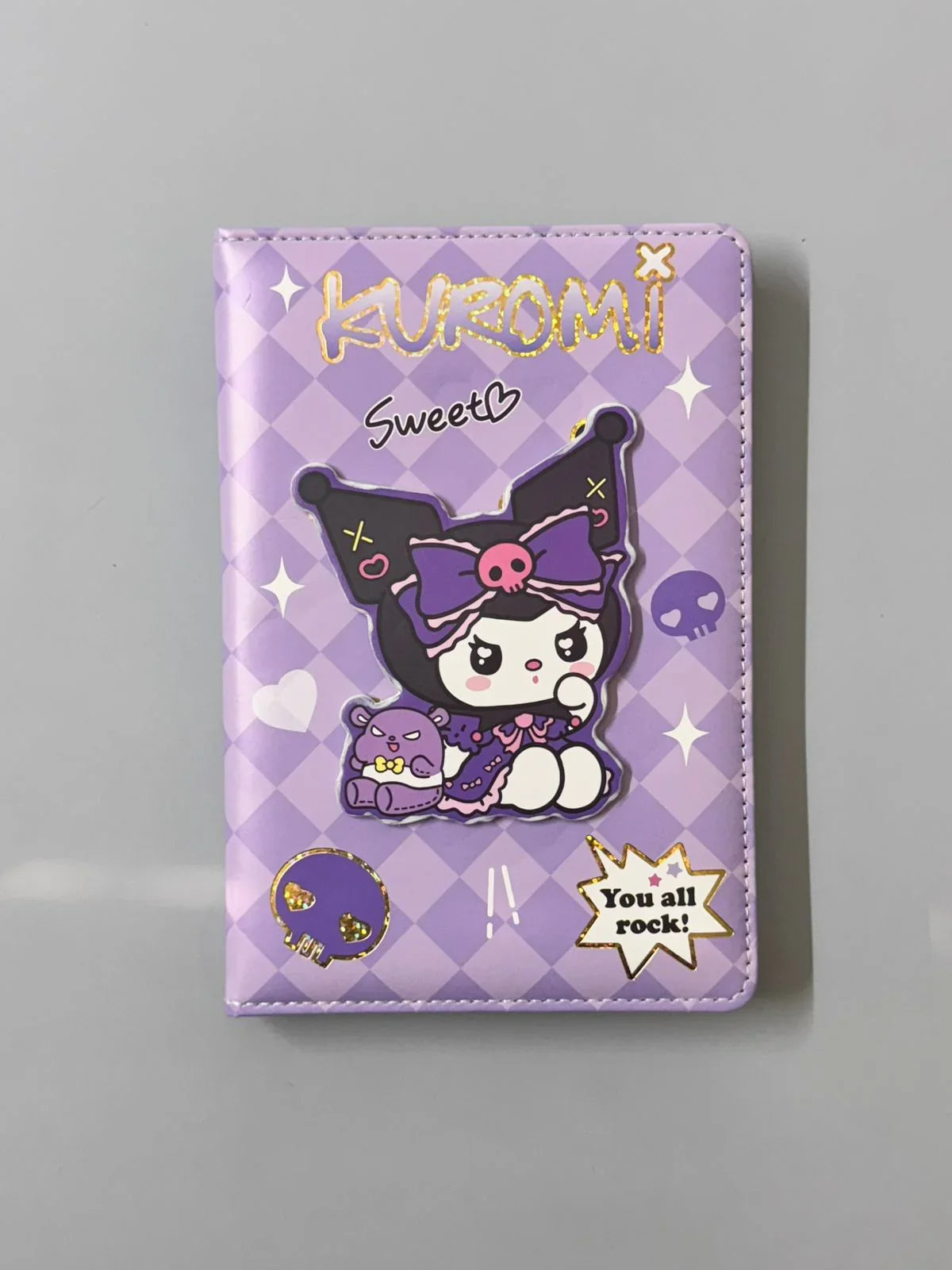 Kuromi Sweet Notebook A5 – Purple Kawaii Hardcover Journal | Cute Gothic Stationery for Daily Use & Gifts