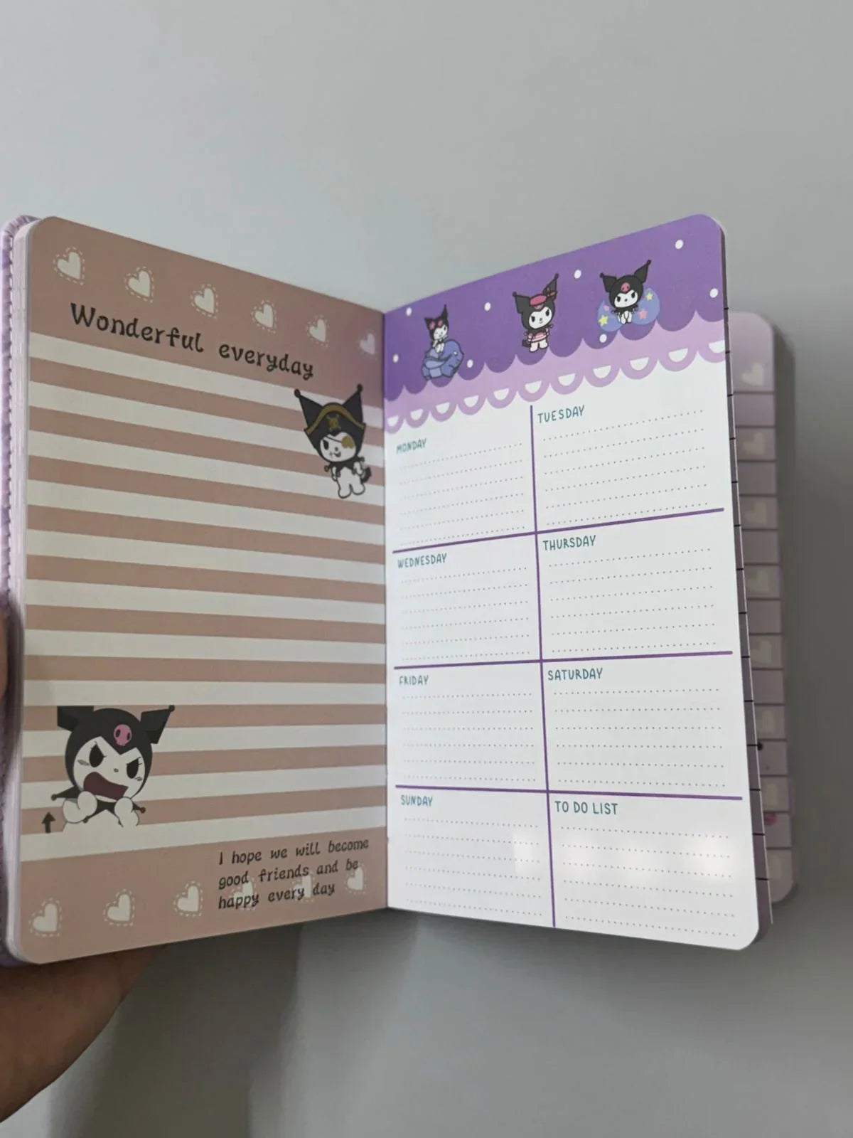 Kuromi Sweet Notebook A5 – Purple Kawaii Hardcover Journal | Cute Gothic Stationery for Daily Use & Gifts
